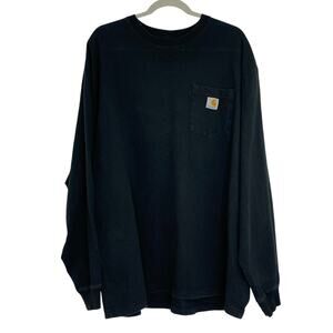 Carhartt Original Fit Black Long Sleeve T-shirt Men's XL Work Wear